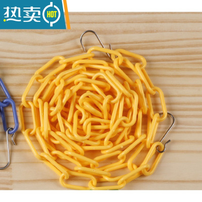 敬平3米塑料防风防滑晾衣绳户外室外晒衣绳挂衣服扣环链条实用方便晒 黄色绳子