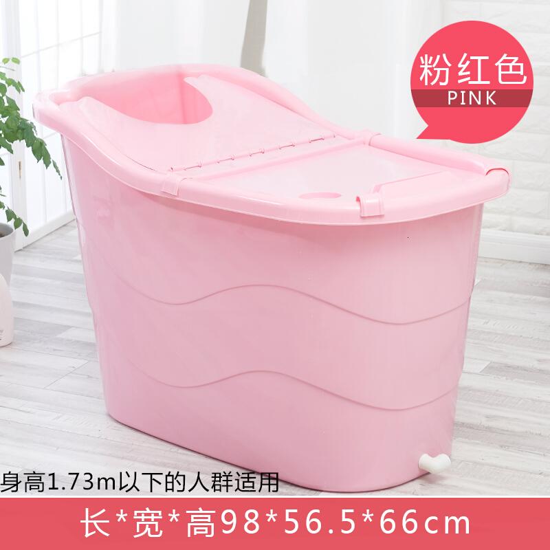 超大号浴桶加厚儿童洗澡桶塑料沐浴桶浴缸浴盆带盖泡澡桶波迷娜BOMINA