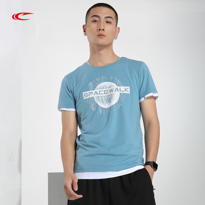 赛琪(SAIQI)夏季潮流男士运动T恤袖印花T恤青年半袖上衣透气轻便男T118335