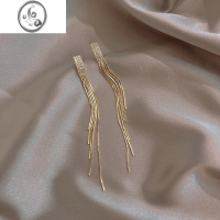 JiMi流苏耳环长款气质超仙网红银针耳饰2023新款高级感银银耳线女