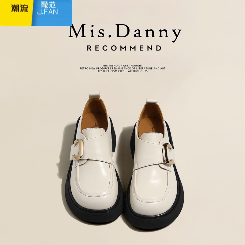聚范与爱私奔~四季百搭小皮鞋女2024秋英伦厚底乐福鞋玛丽珍单鞋