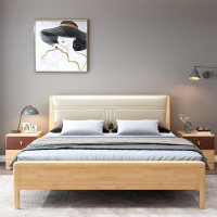 臻远 ZY-SMC-07 现代简约实木床双人床 1.5米简约床