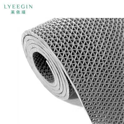 莱依瑾 LYEEGIN S型镂空地垫 灰色宽1.6m(厚5.0mm)米