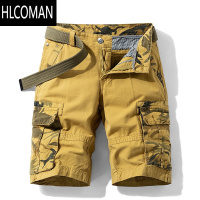 HLCOMAN夏季男士休闲五分裤工装多口袋短裤六分宽松迷彩沙滩裤马裤潮
