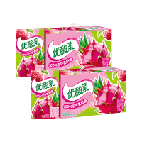 [7月生产]伊利优酸乳火龙果味250ml*24盒*2箱 营养学生健康