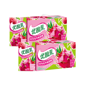 [11月生产]伊利优酸乳火龙果味250ml*24盒*2箱 营养学生健康