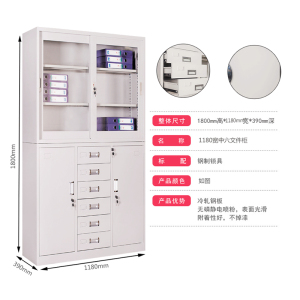 东升顺钢制文件柜办公柜资料柜储物柜铁皮柜档案柜财务凭证柜带锁铁皮柜