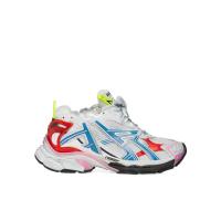 巴黎世家(Balenciaga)女跑步鞋透气舒适人造革拼接织物运动鞋户外