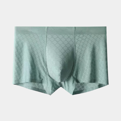 内裤夏季男透气网孔花纹男内裤厂家定制贴牌男生内裤棉内裤衩