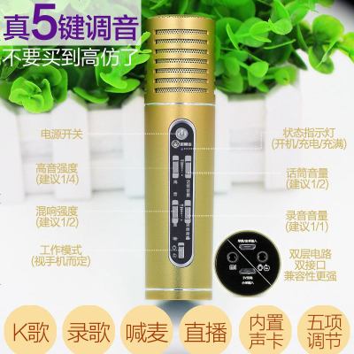 手机麦克风k歌内置声卡直播话筒全民唱歌录歌唱歌套装全名ktv适用苹果安卓小米通用录音电容麦