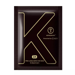 KEY男用延时湿巾男性外用延时神油液男士夫妻房事时间情趣用具成人情趣性用品一片