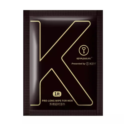 KEY男用延时湿巾男性外用延时神油液男士夫妻房事时间情趣用具成人情趣性用品一片