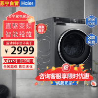 海尔(Haier)EG100BD59S 滚筒洗衣机全自动家用10公斤超薄嵌入大容量智能投放直驱单洗+六维减震+1.1洗净