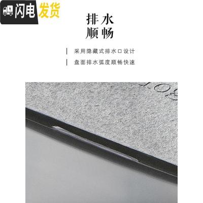 三维工匠乌金石茶盘天然整块家用石材简约石头原石茶台火烧石干泡托盘茶海 90CM-40CM-3CM茶具