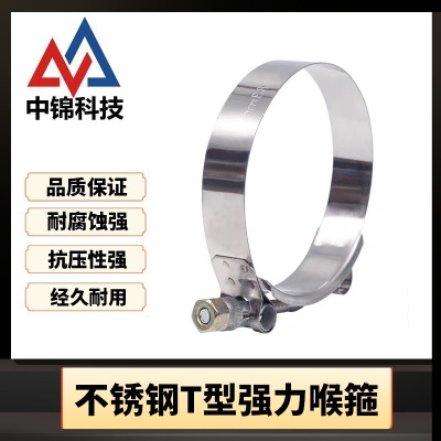 中锦科技 不锈钢T型强力喉箍直径100mm [T型强力]个