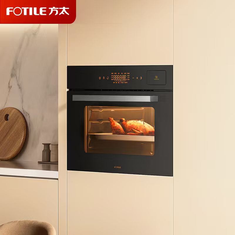 方太嵌入式蒸烤箱蒸烤炖炸四合一家用大容量精准控温大蒸汽加湿烤多功能ZK48-02-E3