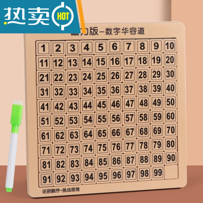 数字华容道儿童益智思维逻辑训练游戏数独小学生专注力亲子玩具真智力土豪金99粒可画可写字送笔强磁