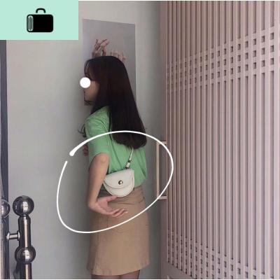 肥肥自制包包女2020新款ins单肩斜跨中古vintage迷你百搭马鞍包女NEW LAKE女斜挎包