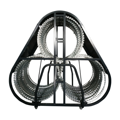 麦盾 防暴阻隔网三圈防暴阻隔网应急物资隔离防护安防器械可移动带滑轮阻隔网阻车路障