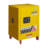 翌嘉YJ4121001 蓄电池充电柜电瓶车电池存放柜安全柜阻燃散热锂电池充电防爆柜 4加仑黄色