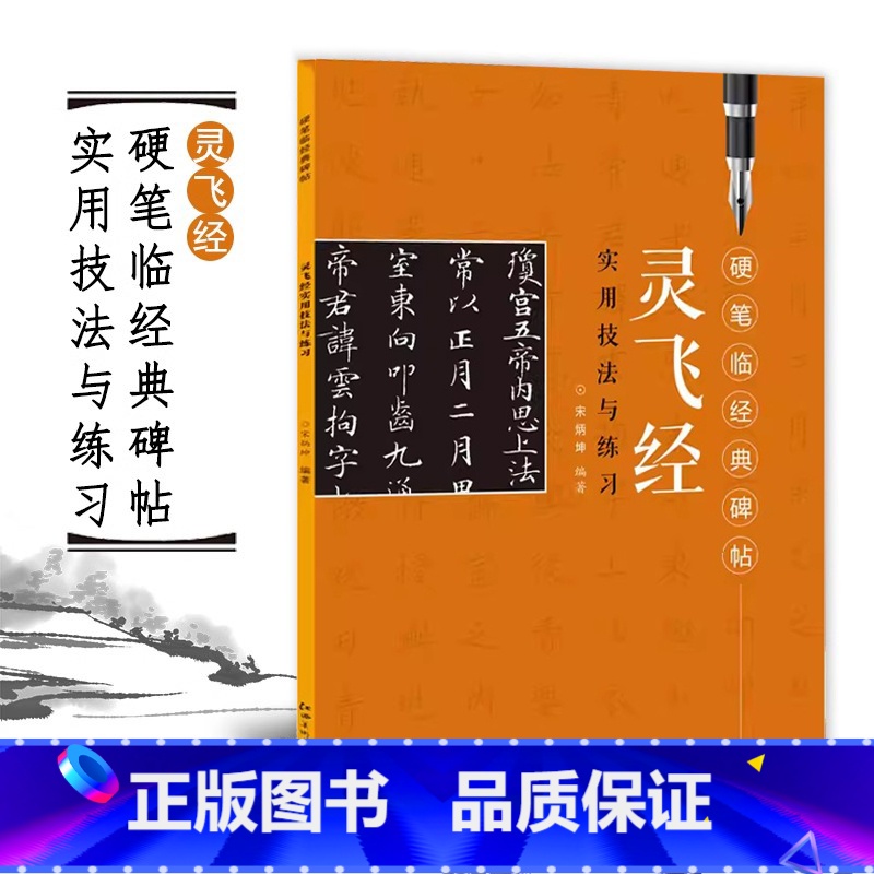 [正版] 灵飞经硬笔临经典碑帖 实用技法与练习 宋炳坤 钢笔小楷碑帖临摹练字帖成人练字字帖硬笔书法