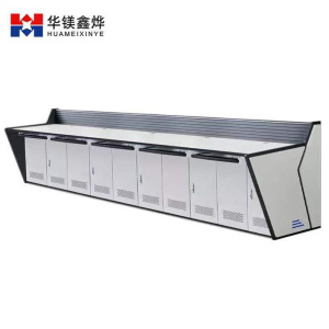 华镁鑫烨(HUAMEIXINYE)监控操作台五联指挥中心控制台4米中控室电脑调度工作台 SL-5*800mm 1.5mm