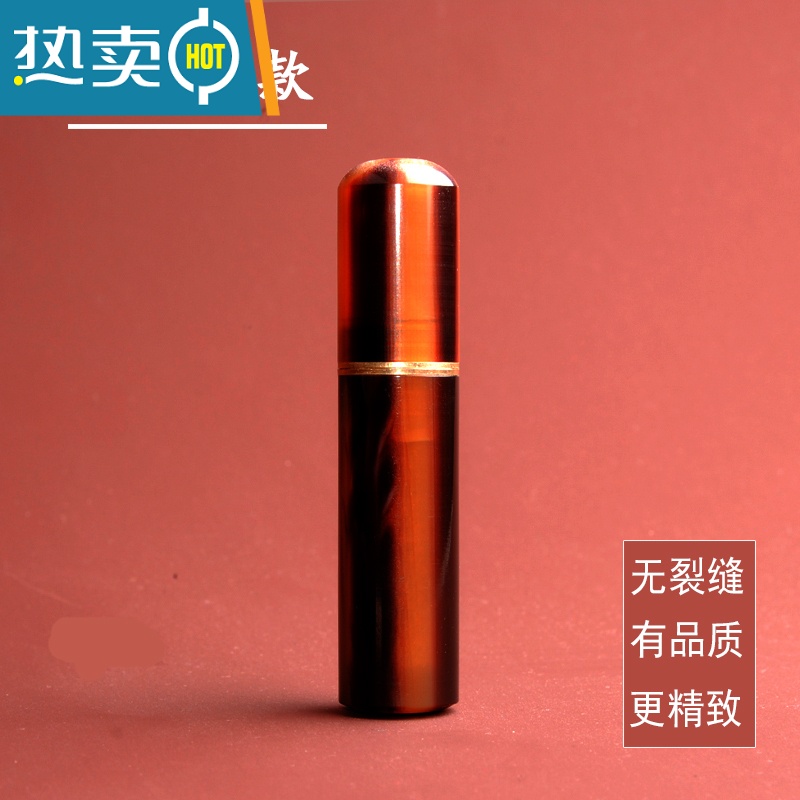 敬平檀木牙签筒随身便携式创意牙签收纳盒木质迷你旅行家用牙签收纳罐 高端黑牛角牙签筒(送牙签)
