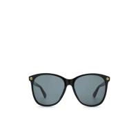 Gucci全球代购古驰太阳镜女GG0024S-001专柜正品大框墨镜