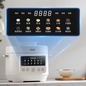 洛贝(Luby)5EPP21阿迪锅新款电压力锅5L家用多功能全自动智能预约高压锅米白单胆[加厚304三层不锈钢胆]