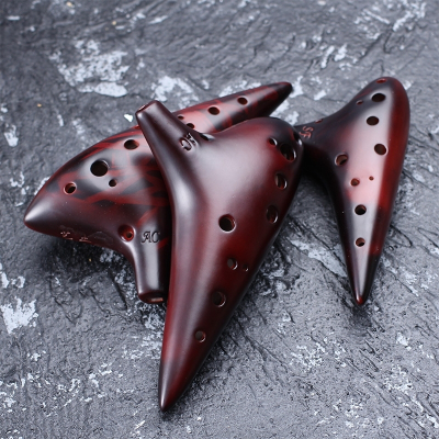 初学入门包教会12孔中音C调陶笛十二孔AC专业学生陶埙演奏6乐器普及款-熏烧音质好略带熏烧味(送全套配件)