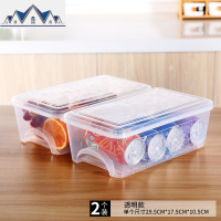 冰箱收纳盒抽屉式长方型食品冷冻盒收纳保鲜盒杂粮水果蔬菜储物盒 三维工匠