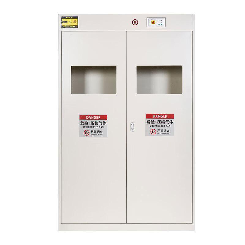 豫众诺 防爆气体存放柜 二代报警器白色三瓶 台