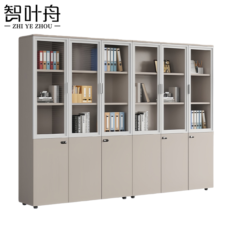 智叶舟木质办公柜六门2400*400*2000mmm台