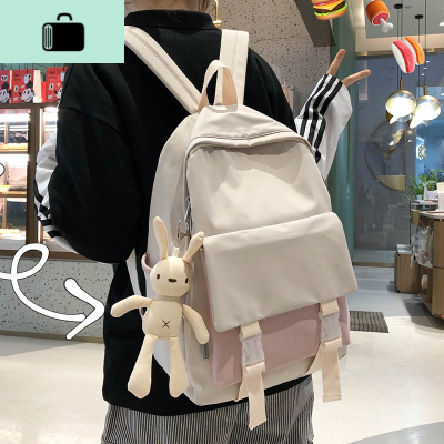 超火双肩包2020新款中学生书包女韩版原宿高中大学生百搭森系背包NEW LAKE