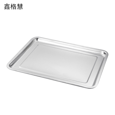 鑫格慧 食品级不锈钢方盘盘子长方形蒸饭盘 40*30*2cm 个