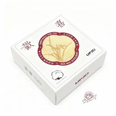 优品尚竹竹纤维小国风毛巾单条礼盒XGF-001盒