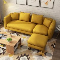 北欧简约布艺沙发小户型可拆洗贵妃转角宜家日式三人组合客厅家具