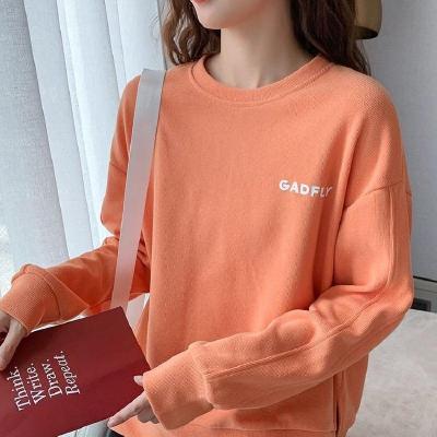 2021年新款春秋薄款女士卫衣潮ins宽松韩版学生圆领时尚上衣莎丞