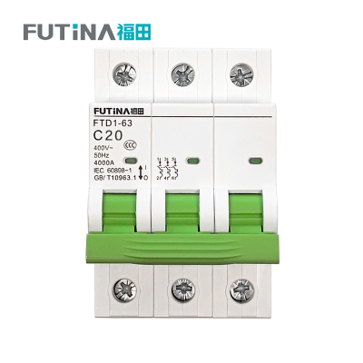 福田 小型断路器空开 家用空气开关小型断路器不带漏保 3P20A 单位:个