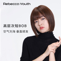 瑞贝卡假发女空气刘海BOBO头短直发全真人发清甜可爱学院女生头套