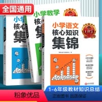 语文+数学+英语/3本 小学通用 [正版]2024版小学核心知识集锦一二年级三四五六年级语文数学英语小学基础知识大盘点考