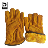 TDUO冬季牛皮加绒手套CC29 双