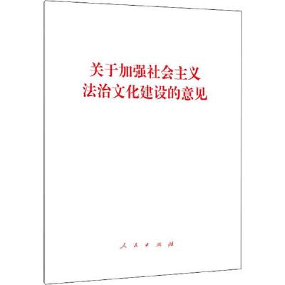 正版-关于加强社会主义法治文化建设的意见人民出版社9787010233000人民出版社
