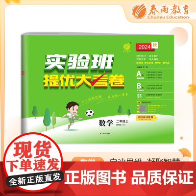 实验班提优大考卷 二年级上册 小学数学青岛版 2024年秋季新版教材同步月度期中期末综合练习测试卷分类整合提优训练单元达
