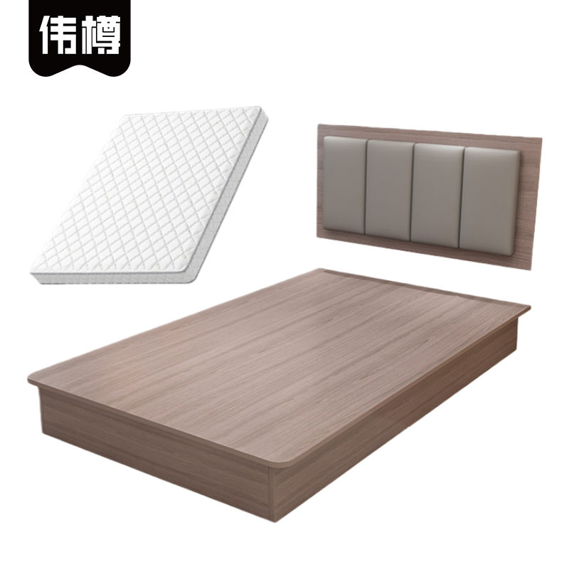 伟樽单人床120*200*86cm+20cm床垫套
