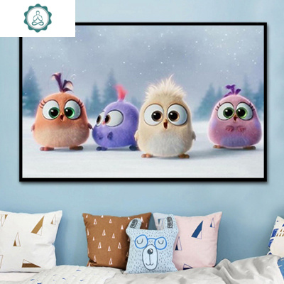 5d钻石画满钻客厅儿童卧室卡通简约现代钻石绣2020新款贴钻十字绣封后满钻愤怒的小鸟120*80CM