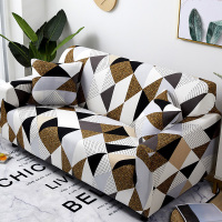 家柏饰(CORATED)弹力懒人沙发套罩通用型全包萬能套简约布艺沙发垫全盖布 銮金 L形状组合沙发(贵妃L码+沙发L码)