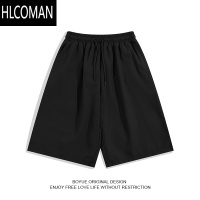 HLCOMANBOYUE帛跃夏季速干宽松冰丝短裤男生2022凉感五分裤大裤衩大码ins