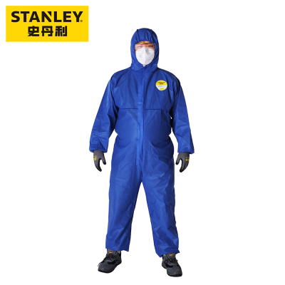 史丹利ST3310标准款防护服 蓝色 SXWW3310CN-BL 连体防护服防尘防静电S-3XL备注尺码