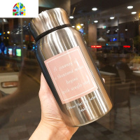 封后保温杯大容量便携简约304不锈钢男女士泡茶水杯子带过滤网壶 FENGHO 白色420ml商务保温杯-标签1C2无提环